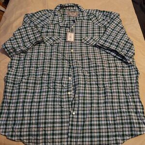 Bruno short sleeved hunter Green dress short 3xlt